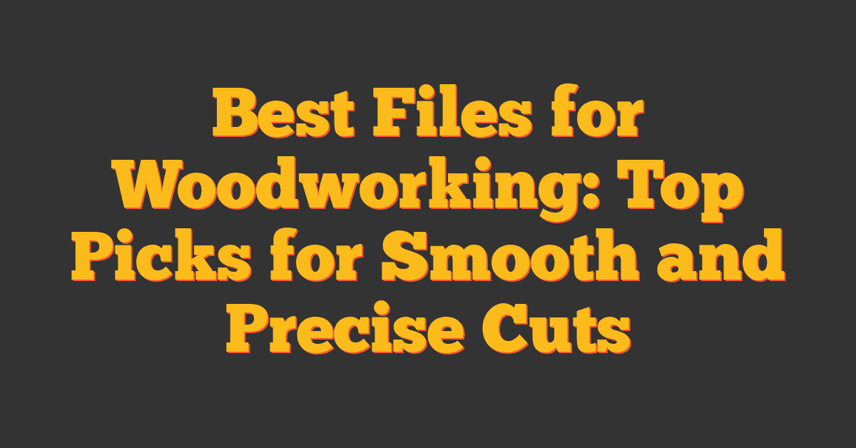 Best Files for Woodworking: Top Picks for Smooth and Precise Cuts